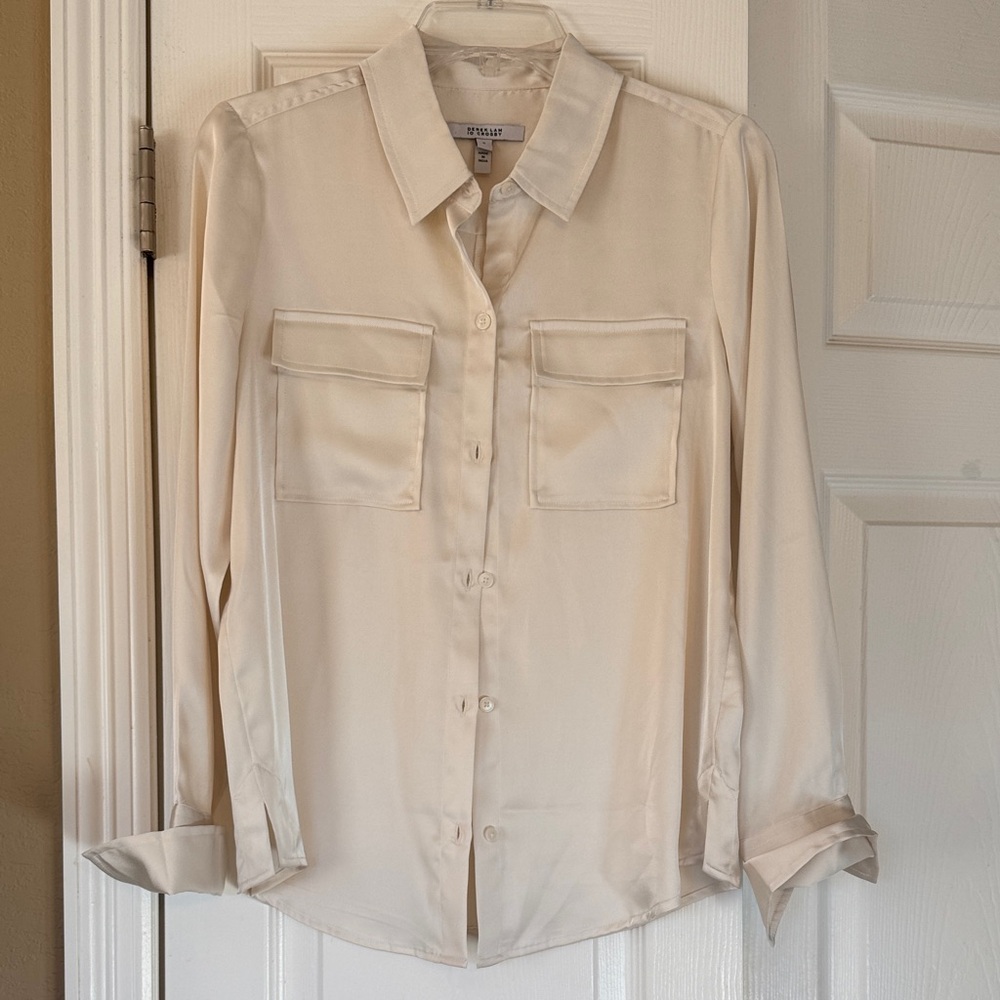 10 Crosby Derek Lam Cream Blouse